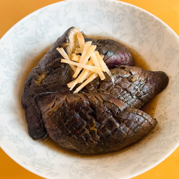 焼いて漬けるだけ!!出汁じゅわ〜★茄子の煮浸し